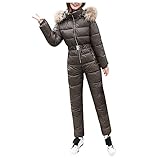 Funktionalität Homewear Overall Loungewear Strampler Drucken Damen Winter Baumwolle Schlafanzug Langarm Sportlich Bodysuit Jumpsuit Pyjama Einteiler Hausanzug