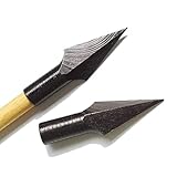 SHARROW 6 Stück Pfeilspitzen 8mm Bogenschießen Jagdspitzen Stahl Jagd Pfeil Tipps Broadhead für Holzpfeile und Bambuspfeile