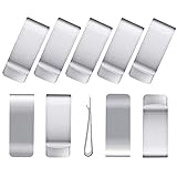 Geldklammer,10Pcs Edelstahl Geldscheinklammer,Silber Geldclip,Money Clip zum Männer und Frauen für Geldscheine Visitenkarte Kreditkarte(Silber)