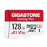 Gigastone Gaming Plus Micro SD Karte 128GB + SD Adapter, Kompatibel mit Switch, SD Karte Lesegeschwindigkeit bis zu 100MB/s. MicroSDXC Speicherkarte UHS-I A1 U3 V30 Klasse 10, 4K UHD Video