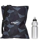 Elephant Turnbeutel Sportbeutel Hero Signature Attach Bag Tasche fixierbar Jungen Mädchen Auswahl passt zu Cyber Camo, Two Tone, Flower, Cube oder Plaid + Trinkflasche (Cyber Camo Grün 12774)