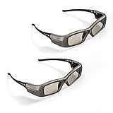 2X Hi-Shock BT/RF Pro Oxid Diamond 3D Brille für 3D TV & RF Beamer von Sony, Epson, Jvc, Samsung, Panasonic, Telefunken | DualView Dualplay [Shutterbrille | 120 Hz | wiederaufladbar | Bluetooth/Funk]