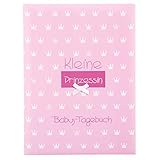 goldbuch 11087 Babytagebuch Kleine Prinzessin, 21 x 28 cm, Tagebuch für Neugeborene, Baby Erinnerungsalbum mit 44 illustrierte Seiten, Einband mit Kunstdruck mit Relieflack und Accessoires, Rosa