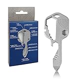 HONZIN Key Tool Multitool Schlüsselanhänger | 24 Funktionen | mit Flaschenöffner Sechskantschlüssel Schraubenzieher Abisolierwerkzeug Messlineal | Mini Multi Tool Geeignet Zum Radfahren, Reisen