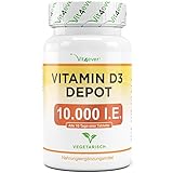 Vitamin D3 10.000 I.E. Depot - 365 Tabletten - Hochdosiert - Laborgeprüft - Vegetarisch - Hohe Reinheit - 10 Tagesdosis 1000 I.E. pro Tag - Premium Qualität