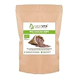 GreatVita Bio Kakaonibs, 800g, rohe Kakaonibs ideal als Topping, Naturprodukt ohne Zusätze