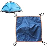 BAOK Zeltplane Dachabdeckung, 56 * 56 cm Outdoor Camping Survival Sonnenschutz Schatten, 210T Silberbeschichtete regenfeste Zeltüberdachung (zufällige Farbe)