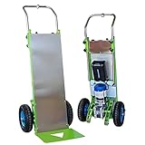 SHANGRONG Treppensteiger Sackkarre Elektrisch Sackrodel 200 kg Tragkraft, 1200W Brushless Motor & 48V/36AH Abnehmbarer Akku - S-förmiger Stützarm (Color : Green, Size : 48V/16A)