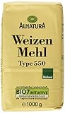 Alnatura Bio Weizenmehl, Type 550, 6er Pack (6 x 1 kg)