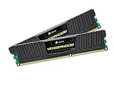 Corsair CML16GX3M2A1600C9 Vengeance Low Profile 16GB (2x8GB) DDR3 1600 Mhz CL 9 XMP Performance Desktop Memory Schwarz