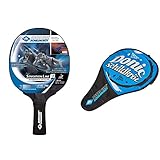 Donic-Schildkröt Tischtennisschläger Sensation Line 700, ASG-Griff, 1,8 mm Schwamm, Avantgarde - ITTF Belag, 734403, Schwarz & Donic-Schildkröt Tischtennis Schlägerhülle Trendline, 818507