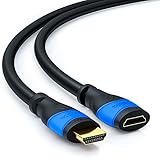 deleyCON 3,0m HDMI Verlängerung - Kompatibel zu HDMI 2.0a/b/1.4a - UHD 4K HDR 3D 1080p 2160p ARC HDMI Type A (Standard) Schwarz-Blau