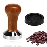 Kaffee Tamper, 304Edelstahl in Lebensmittelqualität, Espresso Tamper mit Silikon Pad, 51 mm