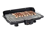 Korona 46117 Elektrischer Tischgrill mit XXL-Grillfläche (51 x 30 cm) | Ideal für den Balkon | 2200 Watt | Abnehmbares Heizelement | Sicherheitsschalter | Stufenlose Temperatureinstellung