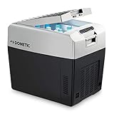 DOMETIC TropiCool TCX 35 - tragbare elektrische Kühlbox, 33 Liter, 12/24 V und 230 V für Auto, Lkw, Boot, Reisemobil und Steckdose, Grau