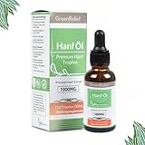 GreenRelief Hanfsamenöl 30ml I 100% reines Naturprodukt I Hanf-tropfen I Hanföl / Hemp Oil - Vegan und natürlich (30 ml - 750 Tropfen)