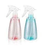 Juliyeh 2 Stücke Sprühflaschen 500 ml, Wassersprühflasche Pflanzen, Kunststoff Zerstäuber Sprühflaschen, Mister Sprüher für Hausreinigung, Garten, Friseur, Pflanzen, Blumen - Rosa/Grün