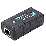 Qtrednrry 1 Port POE Extender 10 / 100Mbps mit IEEE 802.3Af Standard Eingang/Ausgang für IP Kamera ÜBertragung Entfernung 120 Meter