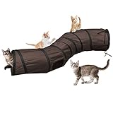 Katzentunnel Katzenspielzeug S Tunnel Pet Cat Play Tunnel Tube zusammenklappbar Kätzchen Spielzeug Katze Tunnel Haustiere Spielzeug (120 cm lang)