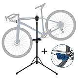 Funtastic Ausverkauf Premium Fahrrad Montageständer + gratis Kettenreiniger | Traglast [30kg] | Fahrradhalter 360° rotierbar | Fahrradmontageständer höhenverstellbar