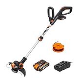 WORX Powershare 20V Li-Ion Akku-Rasentrimmer (2 Akkus), WG163E, 30 cm Schnittdurchmesser