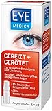 EyeMedica Gereizt + Gerötet, Augentropfen zur Beruhigung der Symptome von strapazierten Augen, Pflege für gerötete, gereizte und trockene Augen, für Kontaktlinsenträger geeignet, 1 x 10 ml