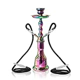 REANICE 17.7' Hookah Shisha Set Glas Wasserpfeife Komplettset mit 2 Schlauch (bunt)