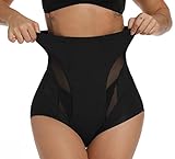 SURE YOU LIKE Damen Shapewear Hohe Taille Body Shape Figurformende Miederhose Taillenslip Slip sexy Unterwäsche Schwarz 38-42 ( Hesteller Größe : XL )