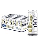 BITBURGER® 0,0% Pils Alkoholfrei | Dosen-Bier (24x 0,5l) | Hopfenbetonter Pilsgenuss | Aus Besten Hopfensorten | Nach Deutschem Reinheitsgebot Gebraut