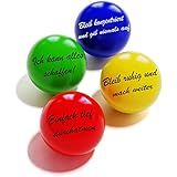 ALMAH StressBall Erwachsene Kinder mit Inspirierenden Worten (4 PCS), antistressball für Stressabbau, für Angst Reizbarkeit Spannung Wut Stress