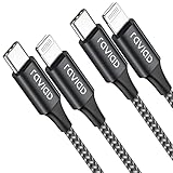 RAVIAD USB C auf Lightning Kabel [2Pack 2M], iPhone Ladekabel MFi Zertifiziert Power Delivery Nylon USB C Lightning Kabel für iPhone 13 12 11 Pro Max Mini X XS XR 8 Plus- Schwarz