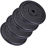 ScSPORTS® 40 kg Hantelscheiben Set 4 x 10 kg Gusseisen Gewichtscheiben 30/31 mm Bohrung, Gewichte durch Intertek geprüft + bestanden¹