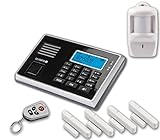 OLYMPIA Protect 9061 Alarmanlage GSM Funk Set 1 x Bewegungsmelder 4 x Tür Fenster/Kontakte und Fernbedienung