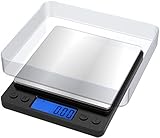 500g/0,01g Taschenwaage -Ascher Digitale Taschenwaage, mit beleuchteter LCD-Anzeige, PCS Funktion, 500 x 0.01g Kapazität, Taschenwaage Feinwaage Digitalwaage Goldwaage Münzwaage Küchenwaagen