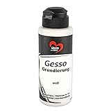 Ideen mit Herz Gesso | Premium-Grundierung für Acryl- & Ölfarben | stark deckend | 120 ml (weiß)