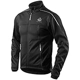 Letook Fahrradjacke Männer Winddichte Thermo für Winter Outdoor-Sport Fahrradbekleidung Wasserdicht Warme Fleecejacke 100230 XL