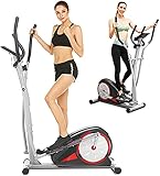 ANCHEER Crosstrainer, Magnetische Elliptische Trainer Maschines mit Pulsfrequenzgriffen und Smooth Quiet Driven für Zuhause Max Kapazitätsgewicht 150kg