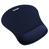 TECKNET Mauspads mit Gelkissen, Wasserdicht Mausmatte Ergonomisches Komfort Mousepad mit Handgelenkauflage für Computer und Laptop