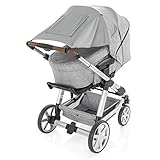 reer ShineSafe Premium Sonnensegel und Schlummertuch für den Kinderwagen, grau