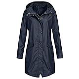 RHXWFDG Regenjacke Damen Winddichte Regenmantel Outdoor-Damenmantel Wasserdichte Plus Damen Hoodie Winterjacke Damen