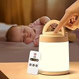 Nachtlicht Kinder Stilllicht, 8 Helligkeit 10 Farben Nachtlicht Baby Night Light for Kids, 1800 mAh Nachtlampe Kinderzimmer Nachtlicht Dimmbar, Fernbedienung Stilllicht Dimmbar Stilllampe Baby Lampe