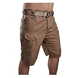 Jueshanzj Outdoor Shorts Fünfteilige Hose Spezialkräfte Militär Camouflage Arbeitsshorts Herren Taktische Shorts, Brown, S