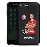 DeinDesign Silikon Hülle kompatibel mit Apple iPhone 7 Plus Case schwarz Handyhülle Jamal Musiala Offizielles Lizenzprodukt FC Bayern München