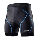 Souke Sports Herren Radunterhose Herren Radfahren Unterwäsche 4D Gepolstert Atmungsaktiv Fahrrad Unterwäsche Short mit Rutschhemmendem Beingreifer