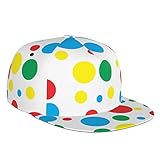 KUPTYEZR Flacher Bill Hut, Twister Polka Dots Baseball Cap, Coole Hip Hop Trucker Hüte Verstellbare Papa Caps für Männer für Frauen, siehe abbildung, One size