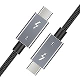 Thunderbolt 3 70cm Kabel | unterstützt 100W Leistung | Ladekabel / 40Gbps Datentransfer, USB-C auf USB-C, kompatibel mit externen SSD, eGpu Typ-C MacBooks, Dell, iPad Pro 2020, Pixel, Hub Docking 0,7m