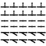 BETESSIN 30Pcs Universal Scheibenwaschanlage Verbinder 4mm Wischwasserschlauch Reparaturset Auto Schlauchverbinder Gerade T-Stück Y-Stück Automotive Schlauch Anschluss Autowasserpumpe an Düsen