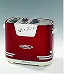 Ariete 186 Party Time Hotdog-Maker, Gerät für hausgemachte Hotdogs, 650 W, Rot