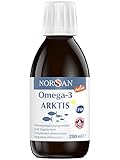 NORSAN Premium Omega 3 Dorschöl hochdosiert - 2000mg Omega 3 pro Portion - 4000 Ärzte empfehlen NORSAN Omega 3 Öl - mit 800 IE Vitamin D3 - 100% aus nachhaltigem Wildfang, kein Aufstoßen