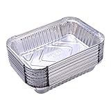 YARNOW 30 Stücke Einweg Aluschale 570ml Aluminiumschale Alubehälter Aluminiumbehälter Alu Backform Kuchenform Auflaufform Pfanne BBQ Teller für Torten Grill Backen Party